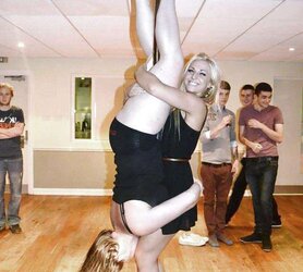 Blondie pillar dancer