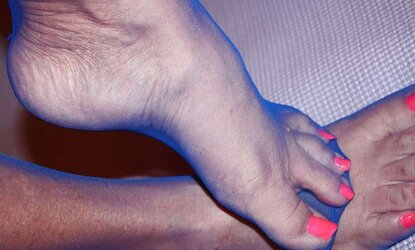 Fabulous Nylon Soles Toes Blue Tights Highly Molten!!