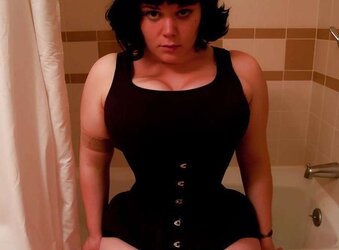 Curvaceous Corsetted Cosplayer