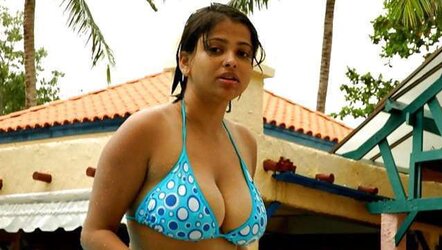 Non naked giant boob indian in bathing suit