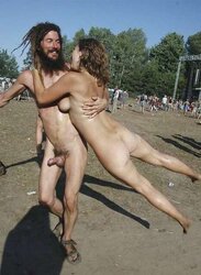 Bright side of nudism on beach