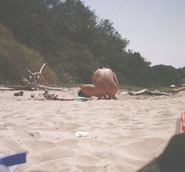 At the naked beach