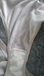 Wifes messy white undies