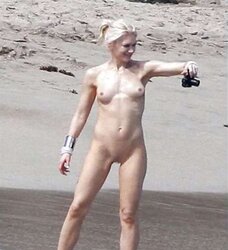 Gwen Stefani on a BARE Beach!