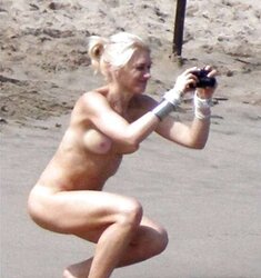 Gwen Stefani on a BARE Beach!