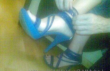 LadyMM Italian MUMMY. Denim, blue sandal