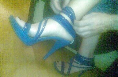 LadyMM Italian MUMMY. Denim, blue sandal