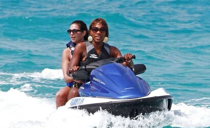 Serena Williams bathing suit candids with mates in Miami