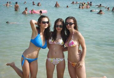 Bulgarian Beach Ladies from Dark-Hued River - XI