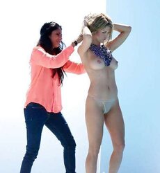 Joanna Krupa Bra-Less During Photoshoot in the Desert
