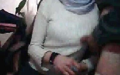 Hijab arab webcam in office Wears egypt or turkish jilbab