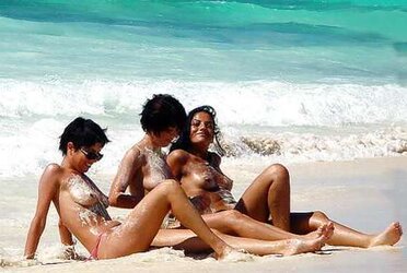 Groups Of Bare People On The Beach - Vol.
