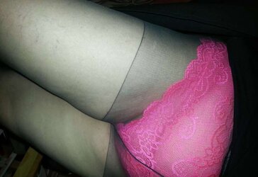 Plumper wifey upskirt stockings and thongs