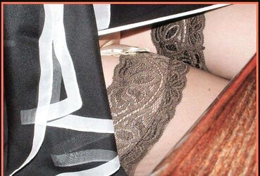 My fav. vpl observe through displaying glimpse stocking tops lingeri