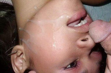 Jism on her face after a supreme oral pleasure