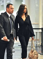 Tyra Banks departs LAX Airport