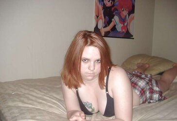 Redhead Teenager with giant Bra-Stuffers