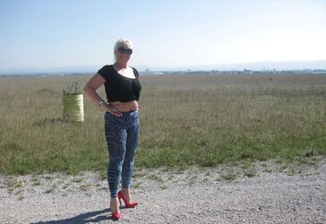 Nylons and High High-Heeled Slippers Outdoor