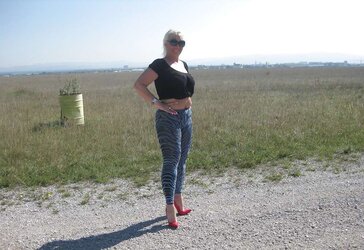 Nylons and High High-Heeled Slippers Outdoor