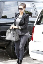 Kim Kardashian arriving at a Studio City television studio