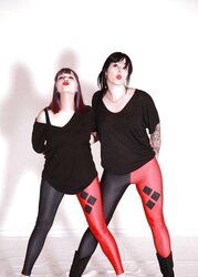 My sis and her gf, jaw-dropping, leggings, stockings, latex,