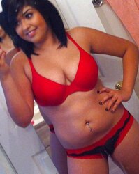 Big-Chested Stunner takes some selfshots