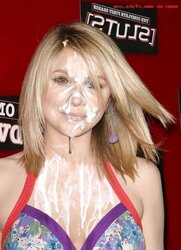 Sarah Chalke blowing and pounding