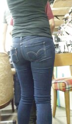 Cute cool taut teenager backside