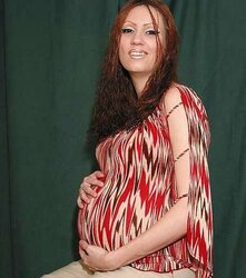 Pregnant redhead