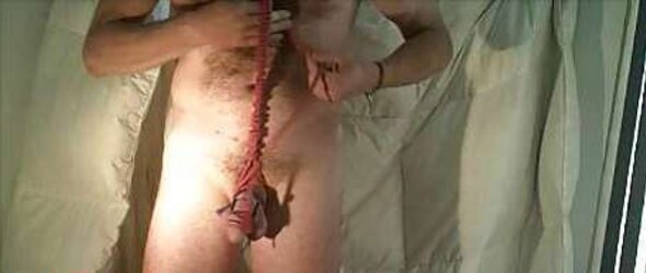 Ass Fucking hook, crimson strap and restrain bondage...