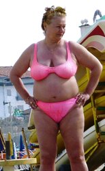 Bikini swimsuit brassiere plumper mature clad teenager immense knockers