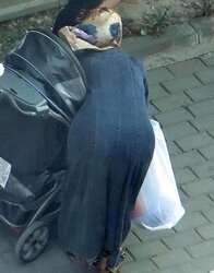 Hijab backside voyeur