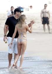 Leann Rimes on the beach in her panty