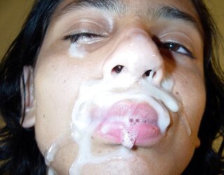 Brazilian Teenager with massive hooters Gets A Facial Cumshot
