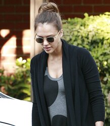 Jessica Alba candids out at a park in Los Angeles