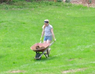 Red-Hot 20yr old neighbor doing yard work.