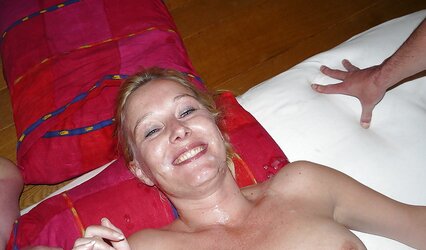 Dutch Blond Inexperienced Mummy Gang-Bang with many Facials