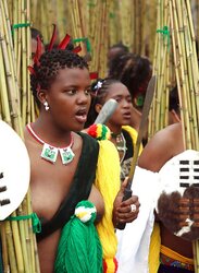 Yearly reed-dance in Swaziland