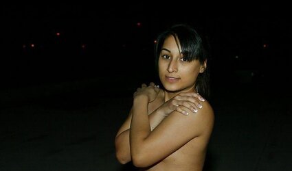 Mischievous turkish whore posing in the street