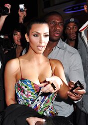 Kim Kardashian Bosom Candids at Prime 112 in Miami