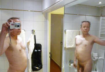 I have photographed me bare self in the mirror.