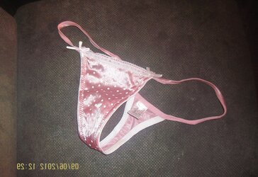 Spunking on my nieces pretty pinkish shining used undies