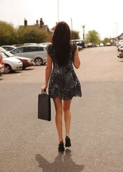 Dark-Haired Lady In High High-Heeled Shoes,By Blondelover!