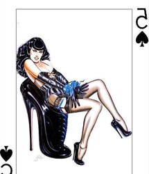 Erotic Playing Cards six - Betty Page for
