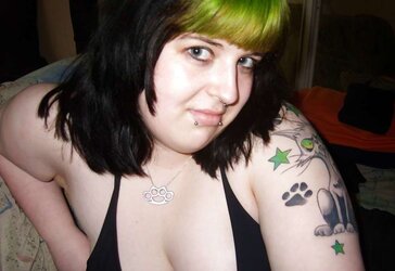 Immense Green Hair Punk Super-Bitch