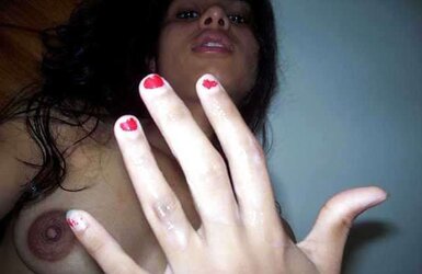 Indian teenager selfshot finger-tickling herself
