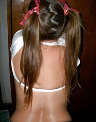 Teenager ponytails FLESHY