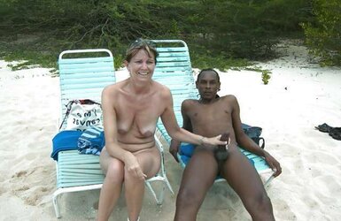 White Wifey On Vacation With Her Draped Dark-Hued Bf