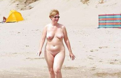 Beach naturist lady