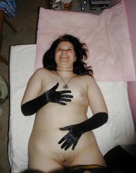 Chubby goth with smallish bra-stuffers